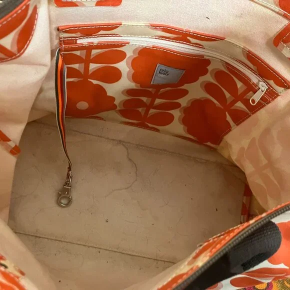 Orla Kiely Poppy Spring Bloom Classic Zip Shoulder bag tote - Picture 4 of 6